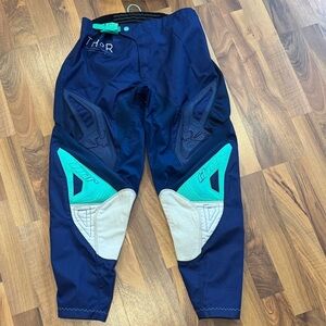 Thor motocross Navy and Aqua pants with padded knees